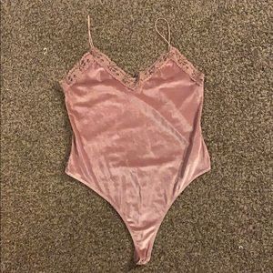 Velvet pink bodysuit